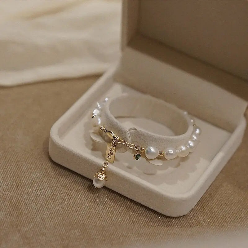Natural Zircon Pearl Bracelet Ins Fashion Luxury Jewelry null