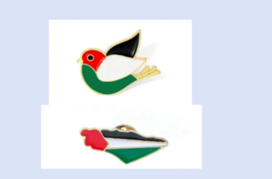 Fashion Simple Free Palestine Flag Brooch null
