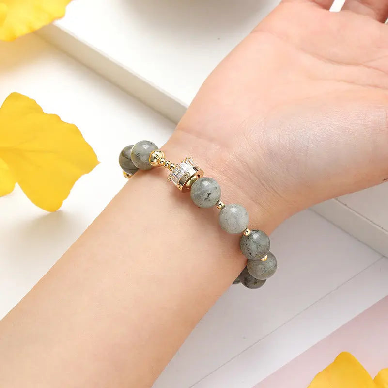 Moonstone Small Waist Transfer Bead Bracelet Women Design Small Light Luxury null