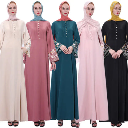 Retro slim Muslim women's dress summer null