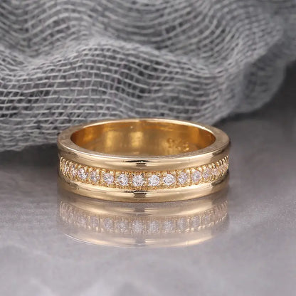 Simple Golden Sliver Rhinestones Ring Copper Plated RIngs Fashion Jewellery null