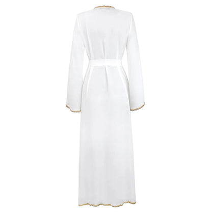 Bandage cardigan robe Muslim dress null