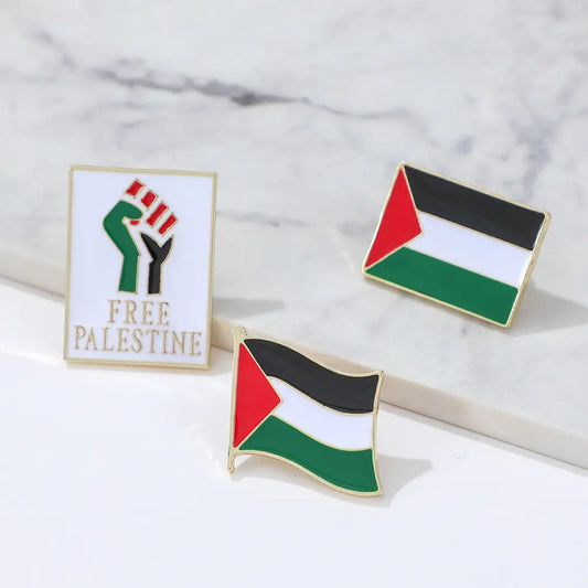 Fashion Simple Free Palestine Flag Brooch null