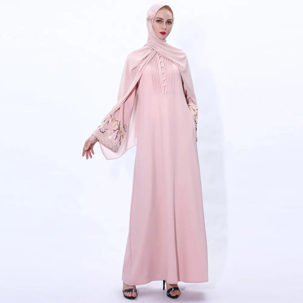 Retro slim Muslim women's dress summer null