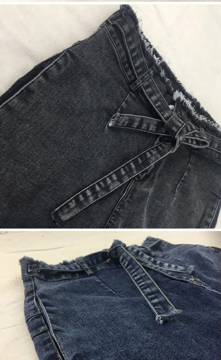 Fringed jeans null