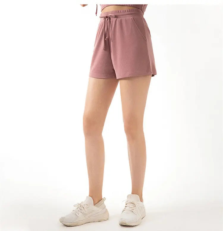 Lace Wide Loose Shorts Women HipsRunning Sports Fitness Fashion Casual Yoga Shorts null