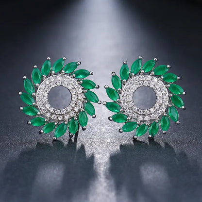 Bride's Zircon Earrings Women Luxury Dinner Gift null