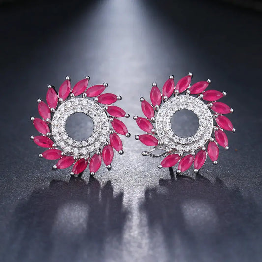 Bride's Zircon Earrings Women Luxury Dinner Gift null