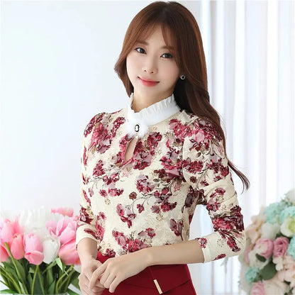 Autumn And Winter Print Tops null
