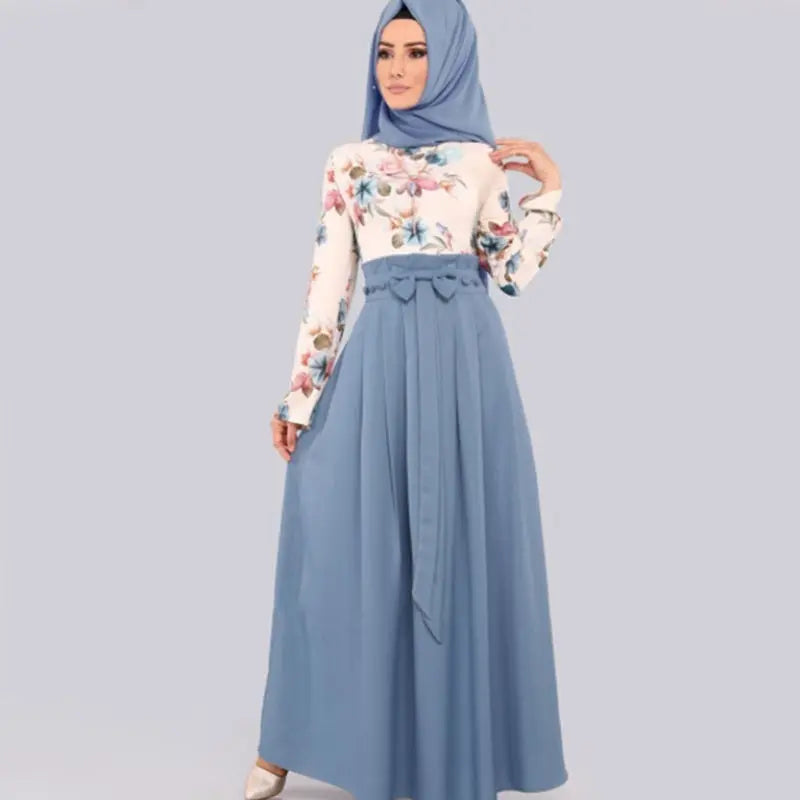 Muslim Print Dress Arab Hot Style null