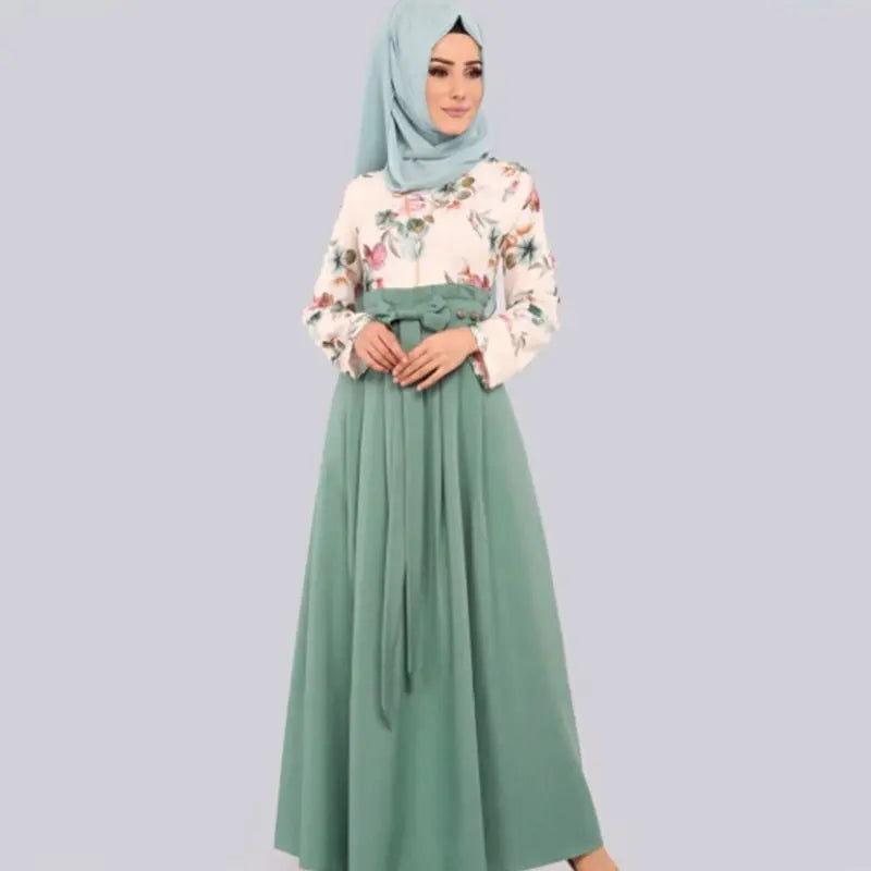 Muslim Print Dress Arab Hot Style null