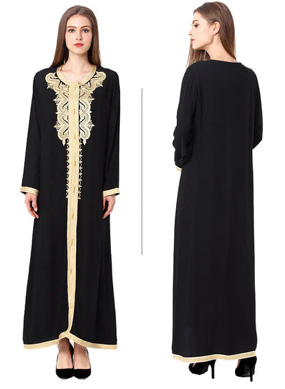 Muslim Embroidered Lace Dress Dress null