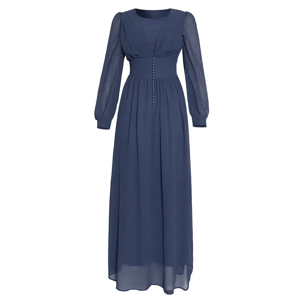 Muslim Women's Clothing Long Sleeve Chiffon Dress null