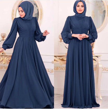 Muslim Women's Clothing Long Sleeve Chiffon Dress null