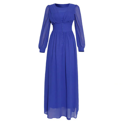 Muslim Women's Clothing Long Sleeve Chiffon Dress null