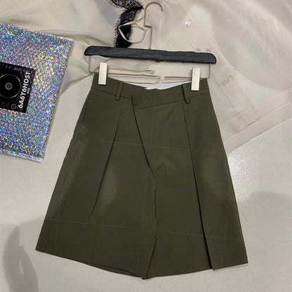 Bermuda Shorts Suit Diagonal Placket Shorts Shorts null