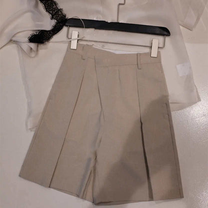 Bermuda Shorts Suit Diagonal Placket Shorts Shorts null