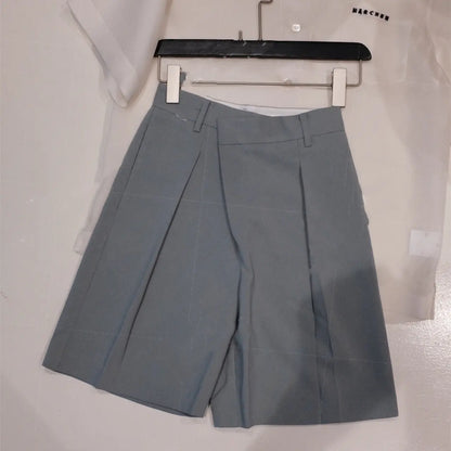 Bermuda Shorts Suit Diagonal Placket Shorts Shorts null