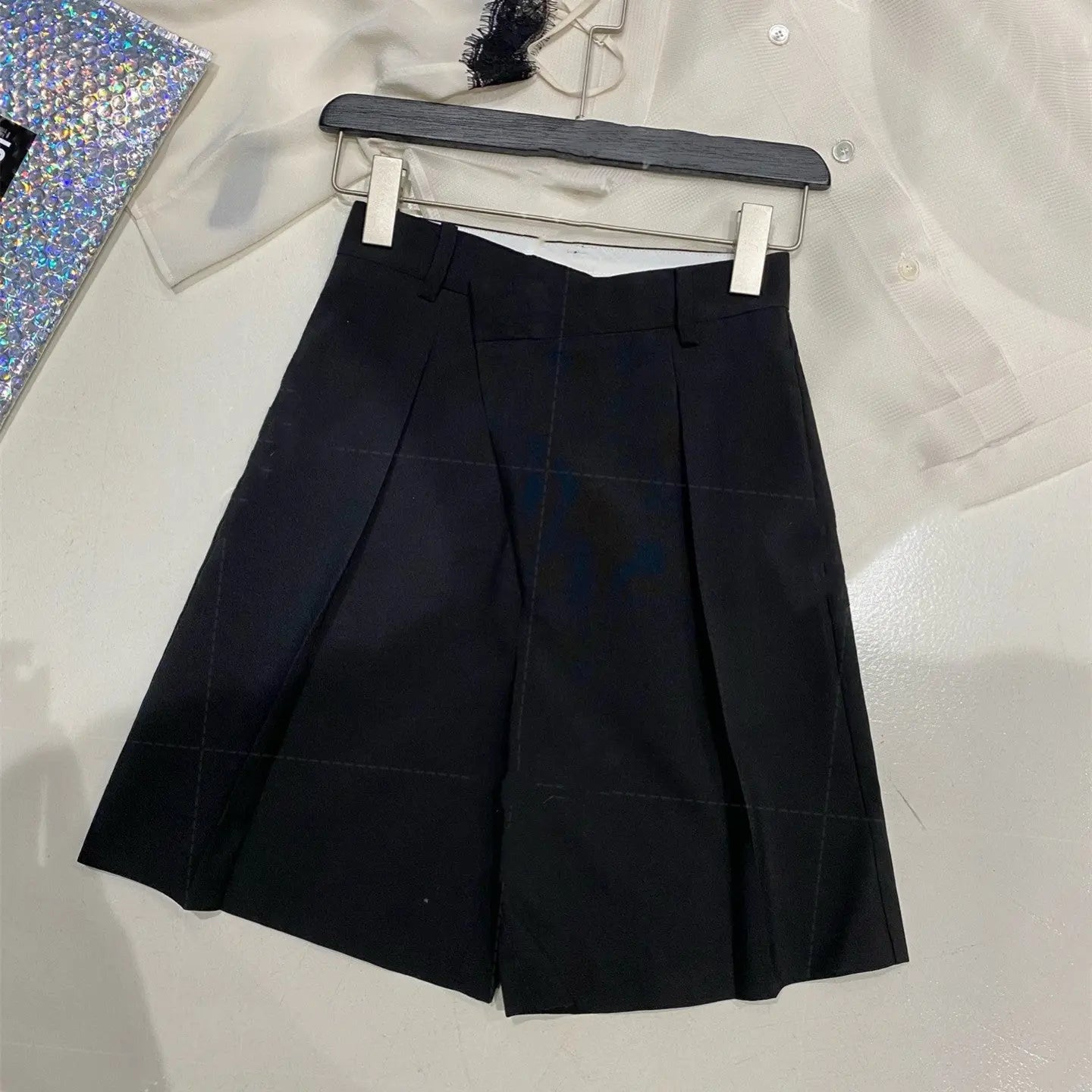 Bermuda Shorts Suit Diagonal Placket Shorts Shorts null