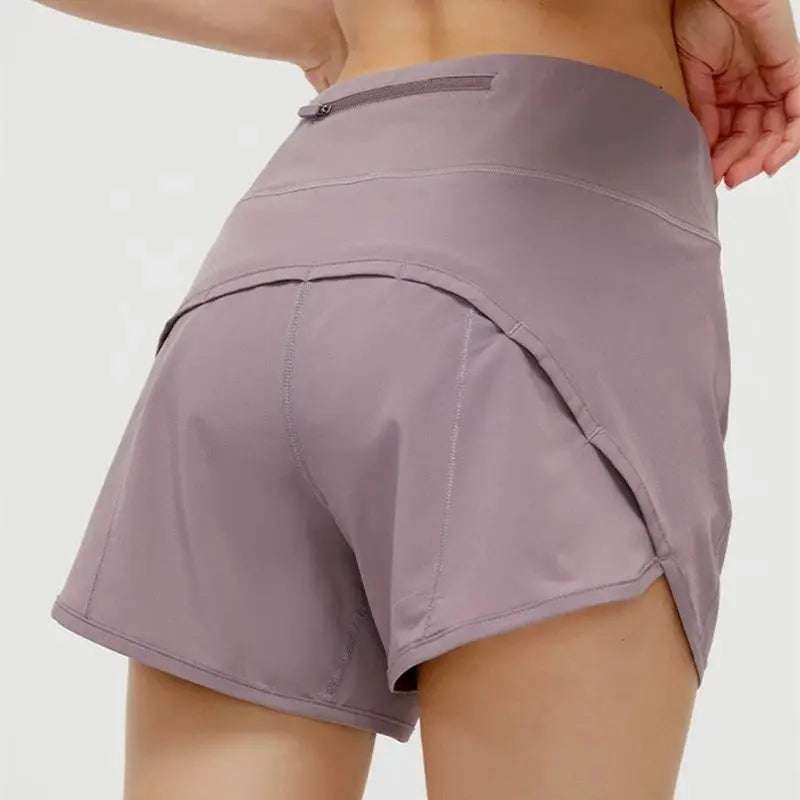 Women's Yoga Shorts Back Zip Pocket Sports Shorts null