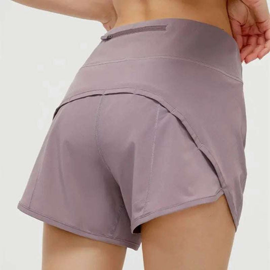 Women's Yoga Shorts Back Zip Pocket Sports Shorts null