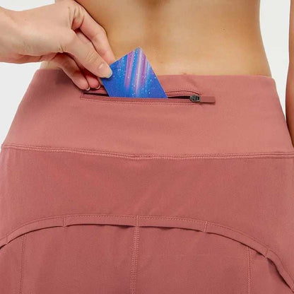 Women's Yoga Shorts Back Zip Pocket Sports Shorts null