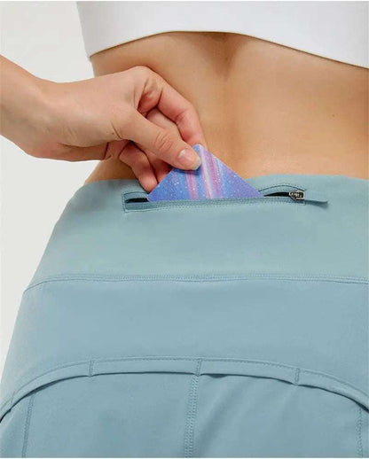 Women's Yoga Shorts Back Zip Pocket Sports Shorts null