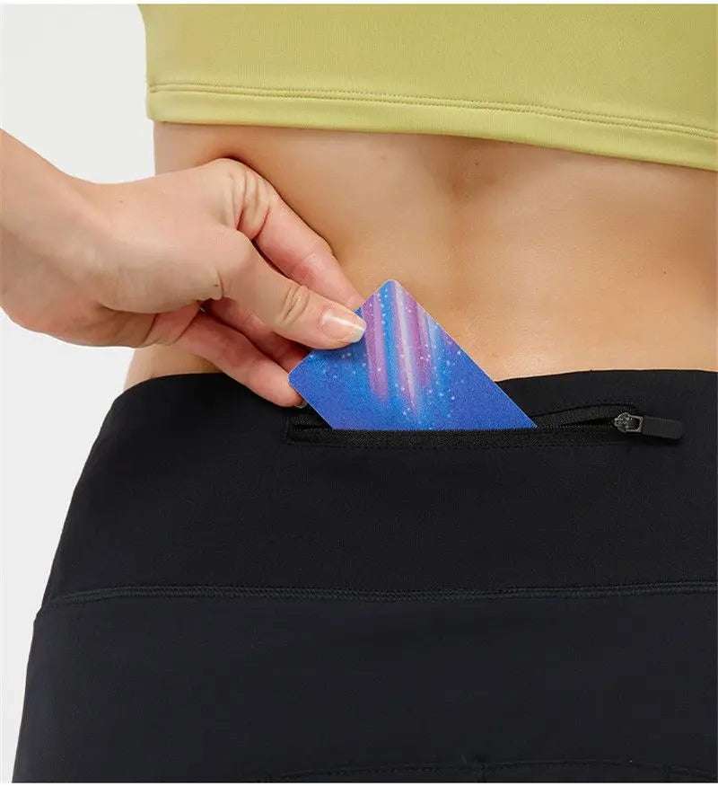 Women's Yoga Shorts Back Zip Pocket Sports Shorts null
