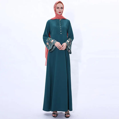 Retro slim Muslim women's dress summer null