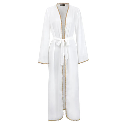 Bandage cardigan robe Muslim dress null