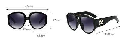 New Arrival Oversize Women Round Sun Glasses Fashion Ladies Olive Frames Glasses null