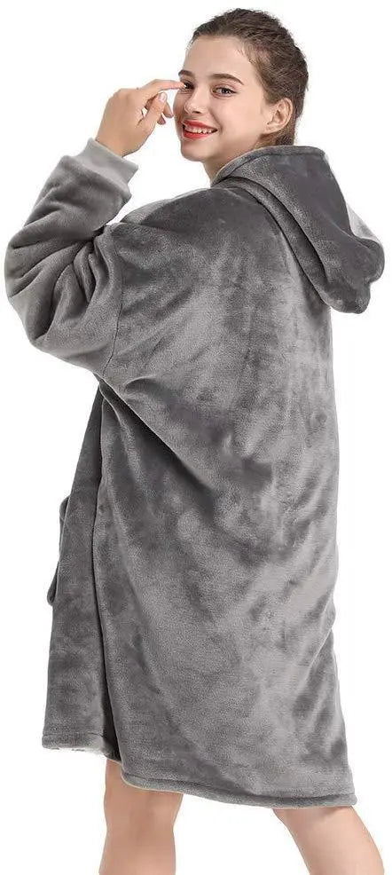 Long sleeve pocket zipper tv TV blanket casual sweater null