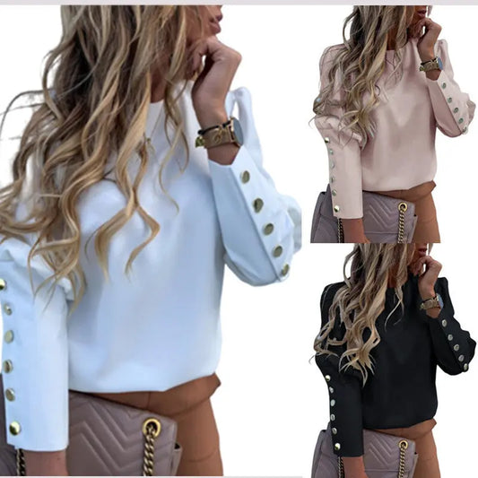 Elegant Women Button Blouse Shirt null