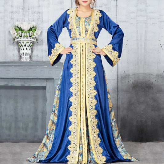 Middle Eastern Printed Dress Muslim Robe null