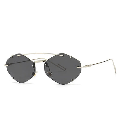 Metal Frameless Sun Glasses Women null