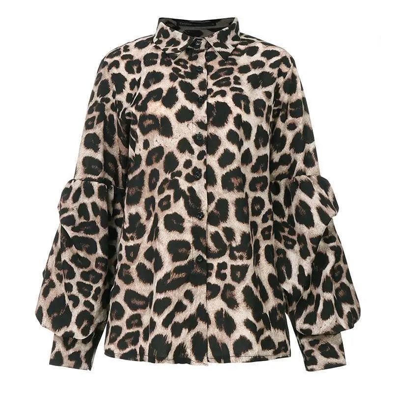 Women Sexy Leopard Print  Tops null