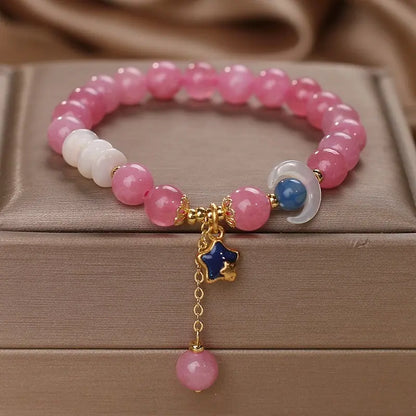 Natural Tourmaline Double Ring Bracelet Women's Light Luxury null