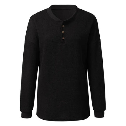 Woolen loose long-sleeved sweater - Nadastore womens fashion
