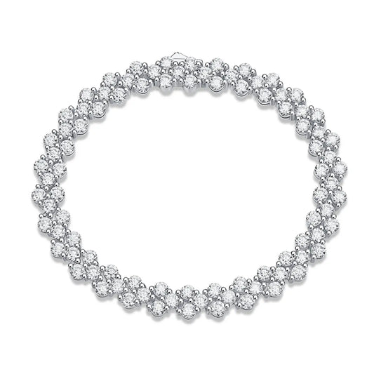 Kanong Luxury Fashion Mossan Diamond S925 Silver Bracelet null