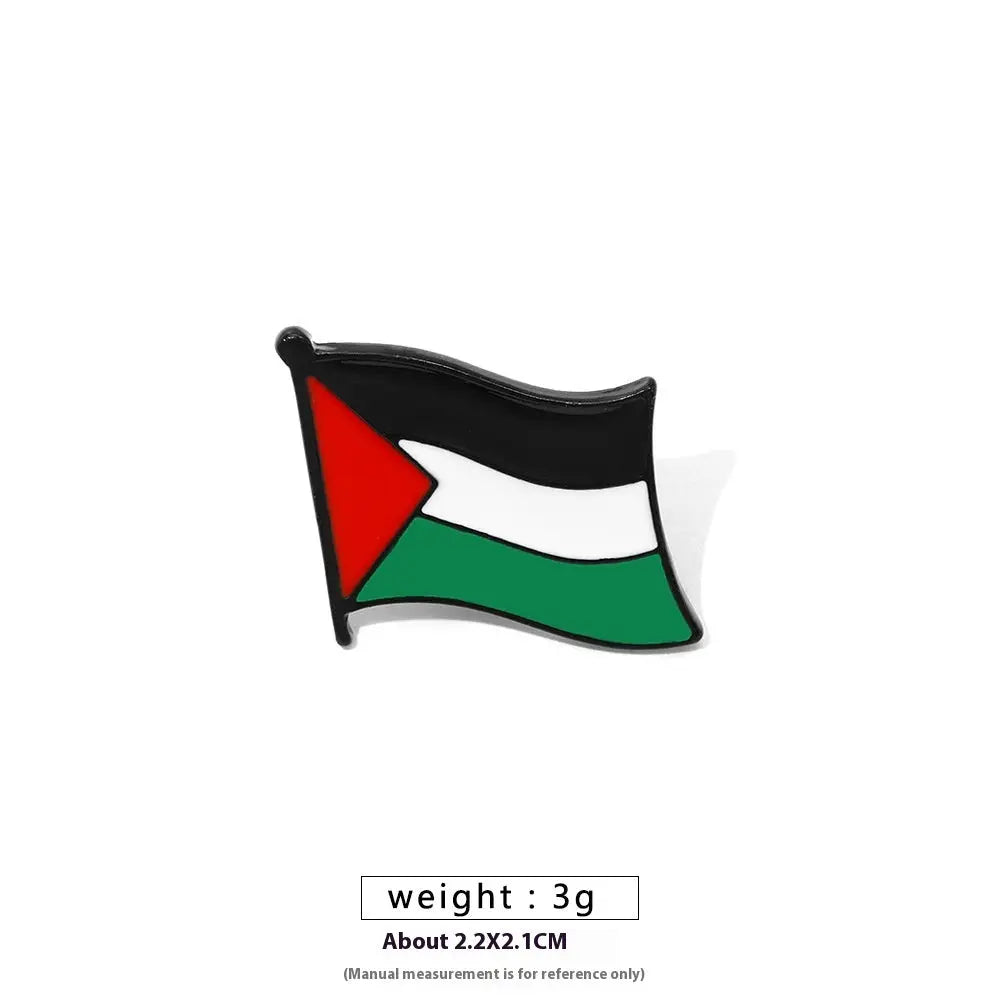Free Palestine Flag Brooch Gold Badge Clothes Accessories Pin null