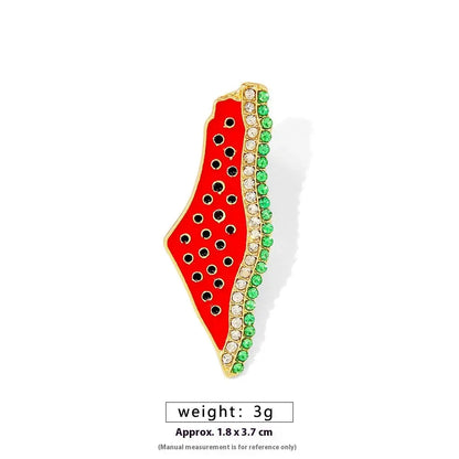 Free Palestine Flag Brooch Gold Badge Clothes Accessories Pin null