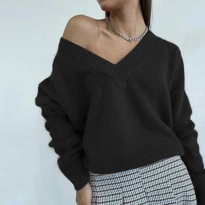 Soft Cashmere Sweater Women Casual LoosePullovers Tops null