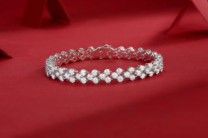 Kanong Luxury Fashion Mossan Diamond S925 Silver Bracelet null