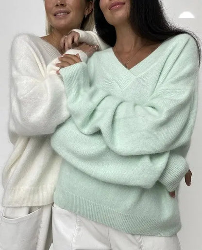 Soft Cashmere Sweater Women Casual LoosePullovers Tops null