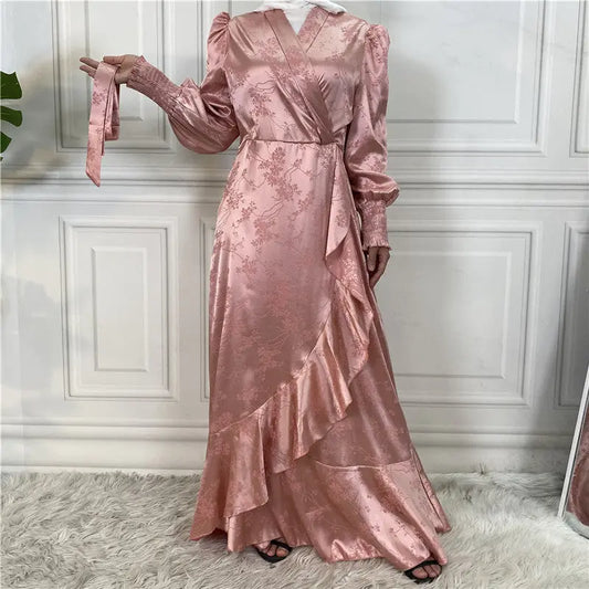 New Fashion Women's Clothing Patchwork Muslim Dress null