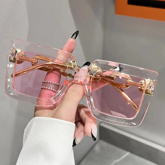 Vintage Large Frame Glasses - The Perfect Accessory For Fashion Lovers And Urban Explorers, Blue Light Protection Glasses For Women - Prohibited For Sale On Temu null
