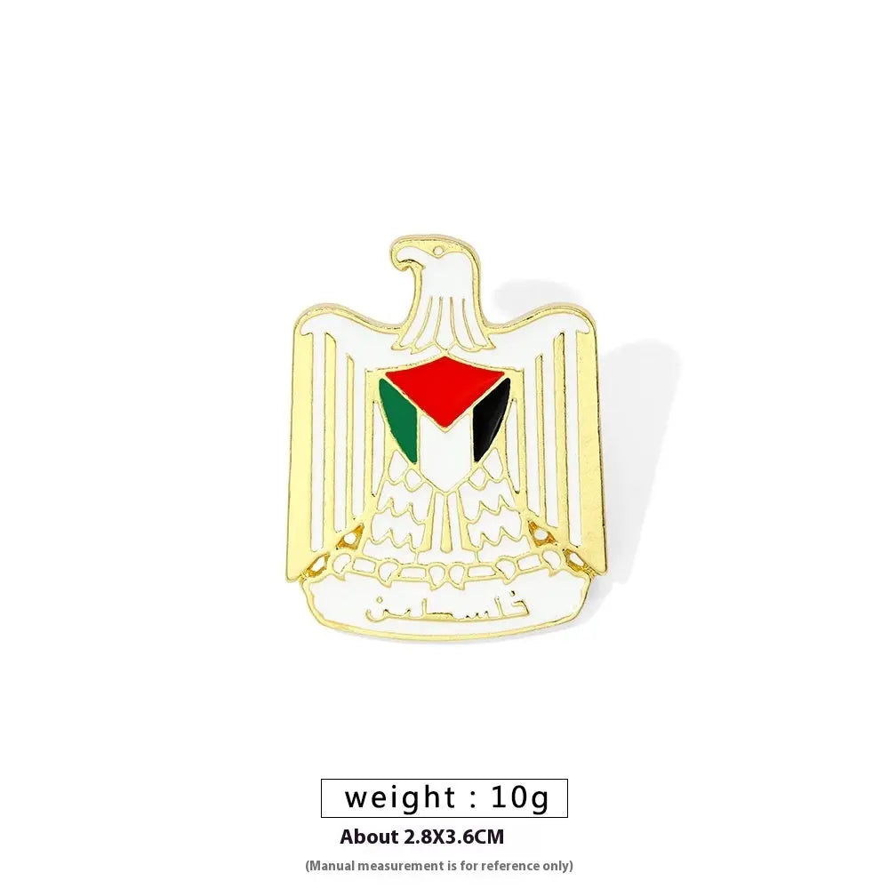 Free Palestine Flag Brooch Gold Badge Clothes Accessories Pin null