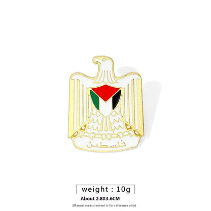 Free Palestine Flag Brooch Gold Badge Clothes Accessories Pin null
