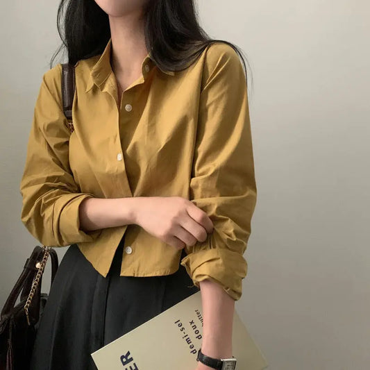 Short Shirt Long Sleeve Underwear Blouse null