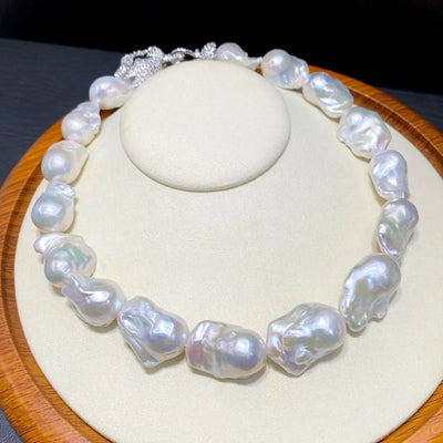 Natural Large Particle Baroque Freshwater Pearl Necklace For Women null